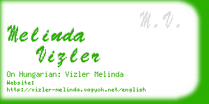 melinda vizler business card